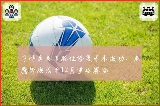 亨特肩关节脱位修复手术成功，老鹰锋线或于12月重返赛场